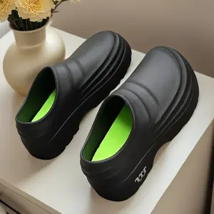 Momolove Women's Chef-Design Slip-Resistant EVA Work  Clogs with Thick Cushioned Insole - All-Season Black Professional & Casual Shoes for Kitchen Footwear Girl
