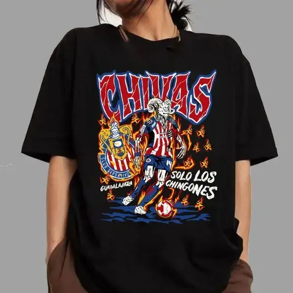 Playera Chivas T shirt, Unisex shirt, Graphic Anime Tee Cotton Menswear Streetwear,Fashion Cotton, Full Colors, Full Sizes, For Men, For Women