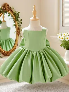 Baby girl green dress emerald color dress popular bud skirt tutu dress