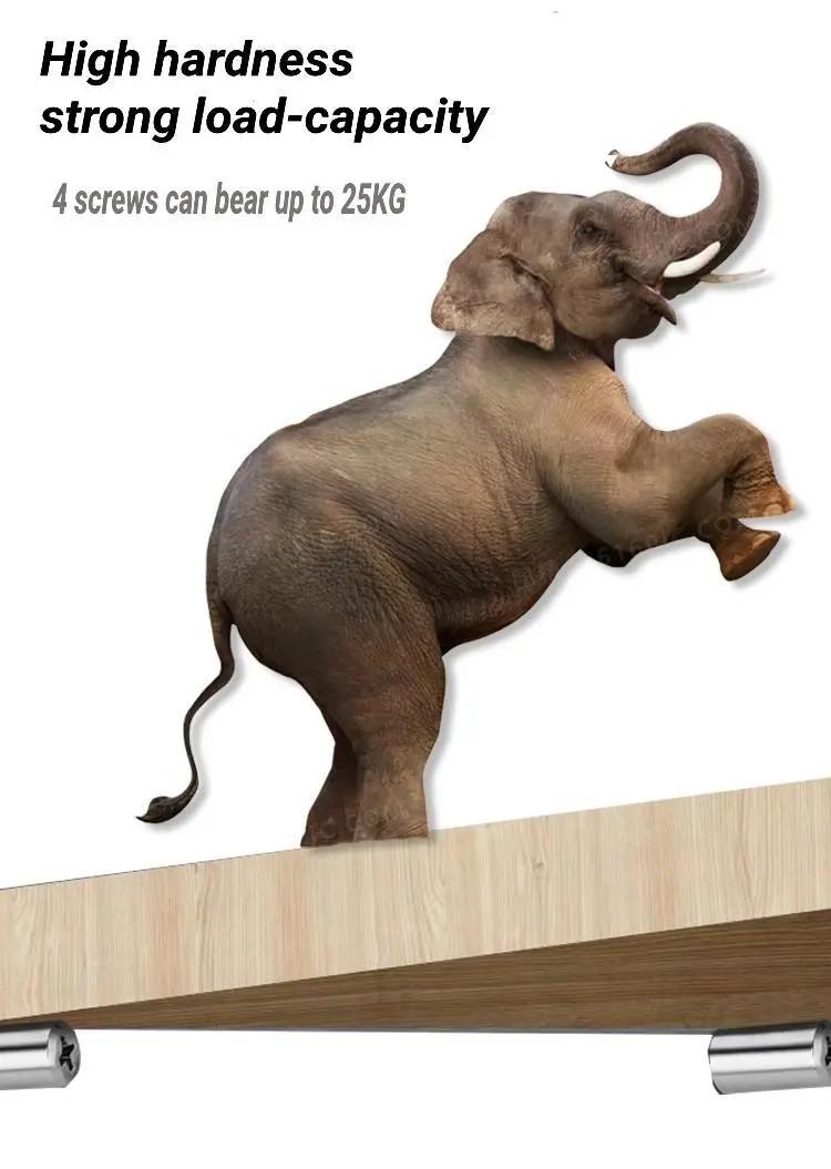 40 Pcs Metal Laminate Bracket Set with Anti-Slip Sleeves & Self-Tapping Screws for Cabinet Partitions Laminate Boards & Glass Brackets Shelf Support Nail Bolts Kit - Decor