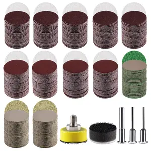 [Summervibes] 365 Pcs 1 Inch Sanding Disc Set,Hook and Loop 60 to 10000 Grit Wet Dry Sandpaper Micro Sand Paper with 1/8" 1/4" Shank,Backing Pad,Foam Pads for Auto Metal Glass Resin Wood Polishing Sanding