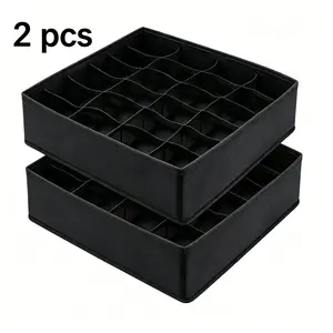 Large capacity organizer with 24 compartments, heavy-duty fabric drawer organizer, collapsible storage organizer, Foldable fabric organizers, foldable storage for wardrobes, under beds, RVs, and travel, Home & Clothes Storage