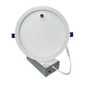 E2 LIGHTING 8 Inch Slim Canless Recessed Downlight, 18W LED with 8W Emergency Battery Backup, 5 CCT Tunable 2700K/3000K/3500K/4000K/5000K, Triac Dimmable AC100-277V, Residential & Commercial Lighting