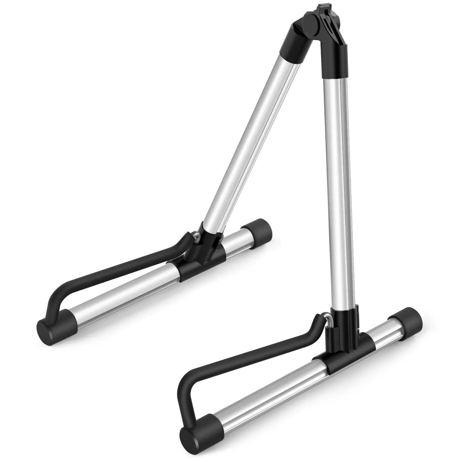 Donner DS-1 Aluminum Alloy Guitar Stand Floor - Sturdy Gray/Silver Minimalist Holder with Steel Rod Stability, Gentle Rubber Pad, Glide-Smooth Rotate Design, 0.42kg Lightweight for Acoustic, Electric, Classic Guitars