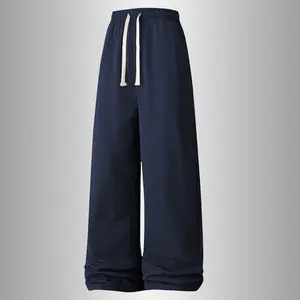 Men's Regular Fit Solid Navy Drawstring Waist Sweatpants with Casual Pocket Design for Fall & Winter Daily Wear Comfortable & Versatile Classic Menswear pantalones para hombre cargopantsmen pantalones para el frio men's work pants
