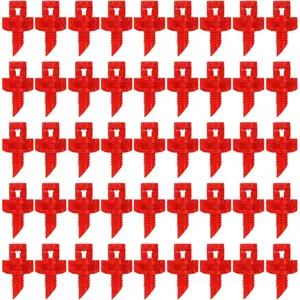 210pcs Micro Sprayer Irrigation, 360 Degrees Micro Sprinkler Heads Misting Nozzles Refraction Drip Emitters for Garden Lawn Plant Farm Water Irrigation System (Red)