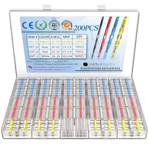 Heat Shrink Wire Connectors - 200 count  Solder  Connector Kit - Insulated Automotive Electrical Terminals