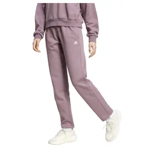 adidas Womens Essentials Logo Fleece Drawstring Pants Casual - Purple