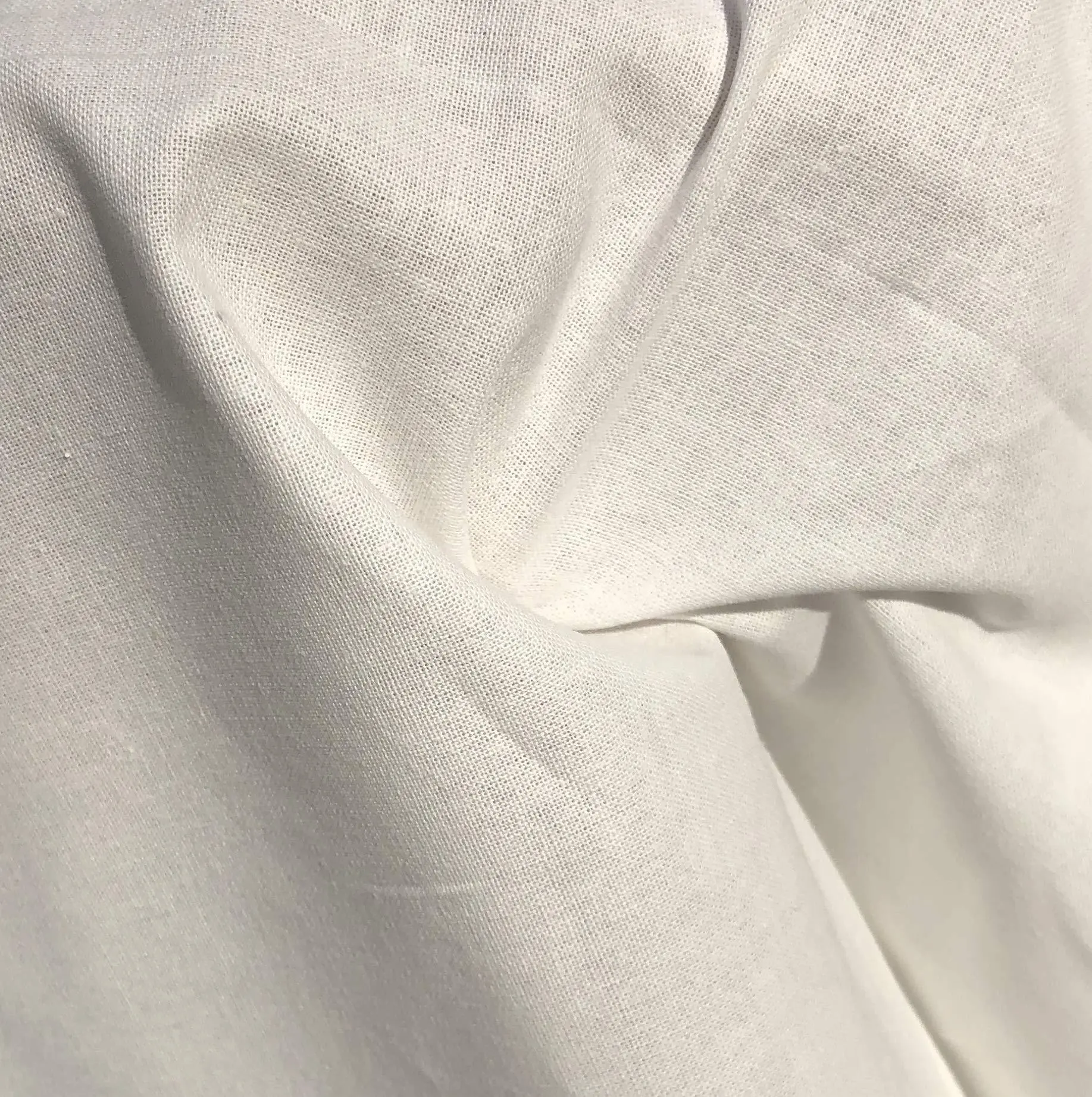 60" 100% Cotton Sheeting 5 OZ White Apparel Woven Fabric By the Yard