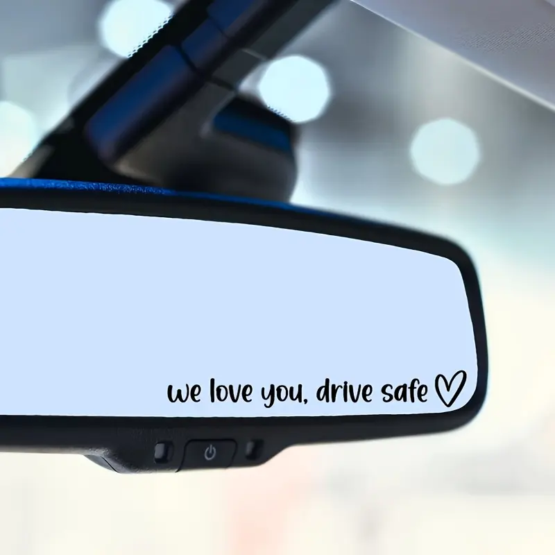 3PCS/SET Warm Safety Aesthetic Sticker, Car stickers, Decal for Cars, For car accessories/decor items Textured handwritten "Love You Drive Safe" design, fits warm healing lovers' taste