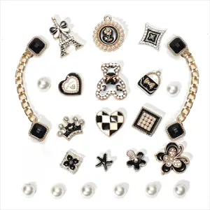 SOGLLQAM Sparkling Shoe Charms for Women with Bling Rhinestones, Girly Shoe Chains for DIY Clog Sandals Decor | Cute Shoe Accessories as Party Favors, Trendy TikTok Fashion Gift Ideas for Girls