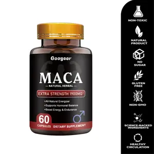 Maca Capsules Dietary Supplement Extra Strength 1900mg for Fitness & Health Management 60 Capsules - Healthcare