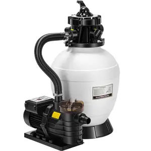 VIVOHOME 13-in Sand Filter Pump with 1/2 HP Motor, 2640 GPH w/Timer for in/Above Ground Pools up to 14,000 Gallons, 7-Way Valve with 55-Pound Sand Capacity