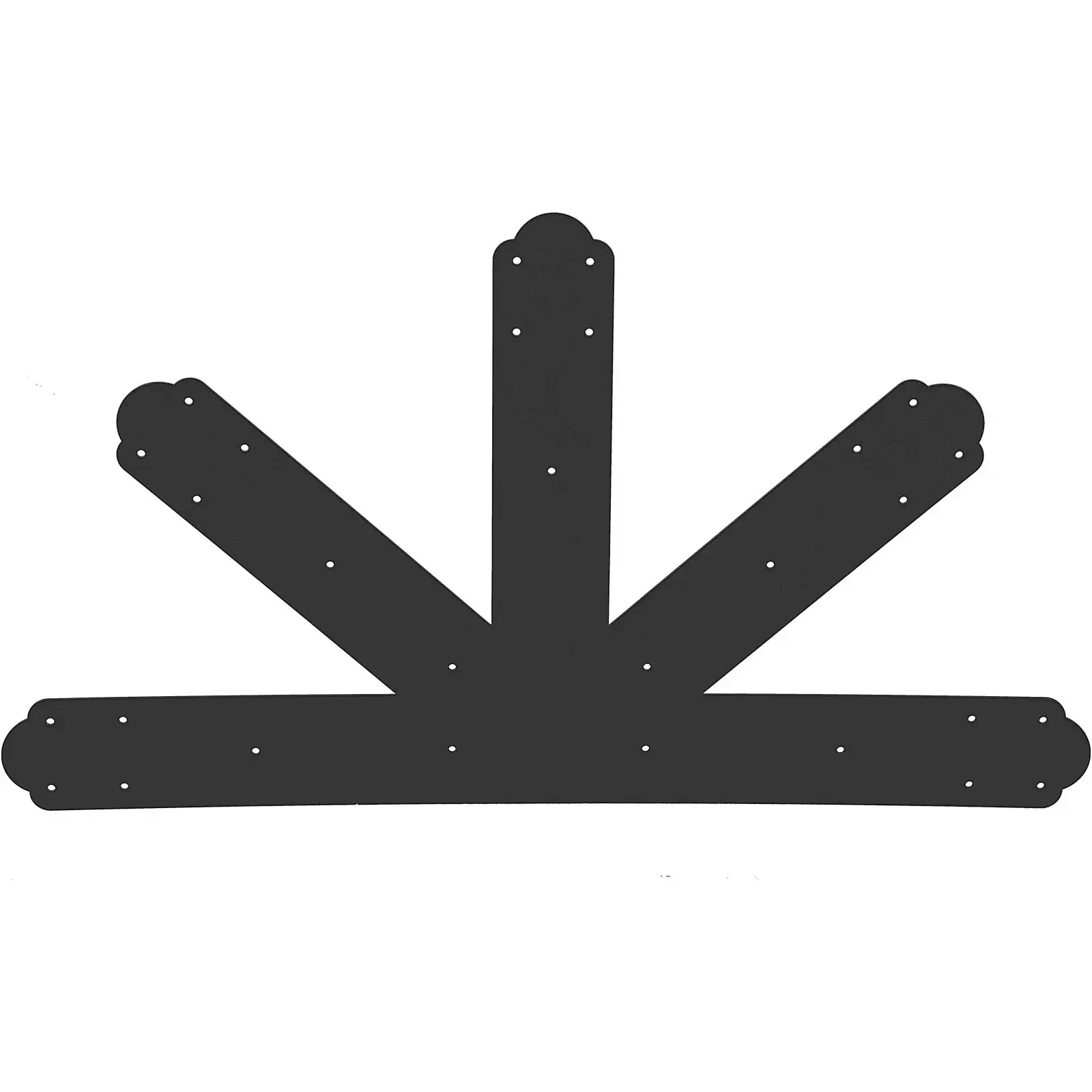 【Summerfinds】VEVOR Gable Plate,Black Powder-Coated Truss Connector Plates12:12 Pitch Gable Bracket4 mm / 0.16\" Steel Truss Nail PlatesDecorative Gable Plate with Bolts for Wooden Beam Use