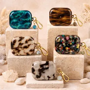 Elegant Tortoiseshell AirPods Case, Durable & Stylish Gift for AirPod Pro 1 2 3 4, Unique Protective Cover, Shockproof Accessories Gift v2