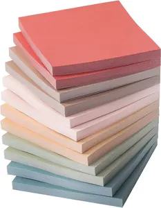 Vintage Colors Sticky Notes Set - 12 Pads, 3”x3”, Sticky Notes Bulk, Colored Sticky Notes, Sticky Pads - Sticky Notes pads - Stationary for office, school and home use - Perfect gift