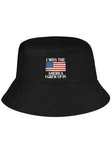 Unisex Trendy Printed Foldable Bucket Hat - 1-Piece Lightweight Polyester, Breathable All-Seasons Fisherman’s Cap, Ideal for Outdoor Sports, Perfect Father’s Day Gift