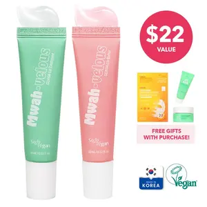 [FREE GIFTS] SoloVegan Lip Duo Value Set: Spring Glow Mwah-velous Guava Lip Duo, Hydrating Treatment & Moisturizing Butter with Free Hydrogel Mask + 2 Bonus Gifts