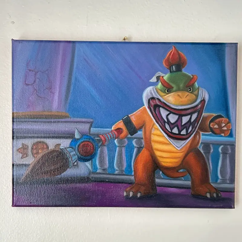 "BROWSER JR.” Original Oil Painting on Canvas, Hand-Painted by Keyla Maria Alves, 2026 Release, Ready-to-Hang Artwork"