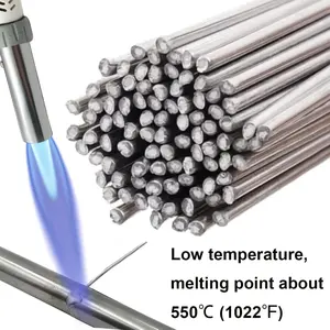 50pcs Aluminum Welding Rods, Flux Core Welding Wire, Metal Universal Welding Wire Low Temperature Universal Aluminum Welding Rods No Flux Required- Flux Core Wire for Electric, Chemical& Silver Welding