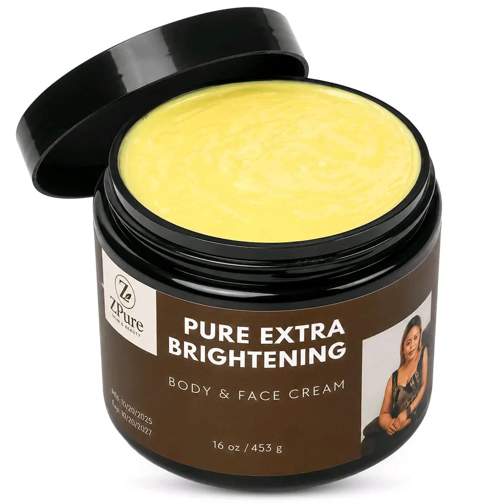 Brightening Vitamin C, E & Q10 Body & Face Moisturizer - Body Care Cream for Uneven, Dry & Dull Complexion with Hydrating, Soothing & Skin Repair Benefits
