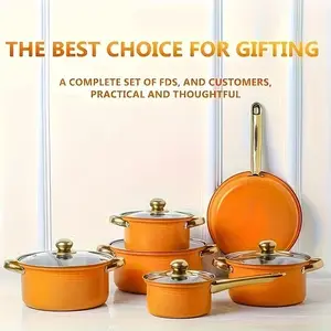 12PCS Thickened Stainless Steel Cookware Set with Lids, Saucepan with Lid, Stackable Pots Pans, Induction Kitchen Cookware for All Cooking