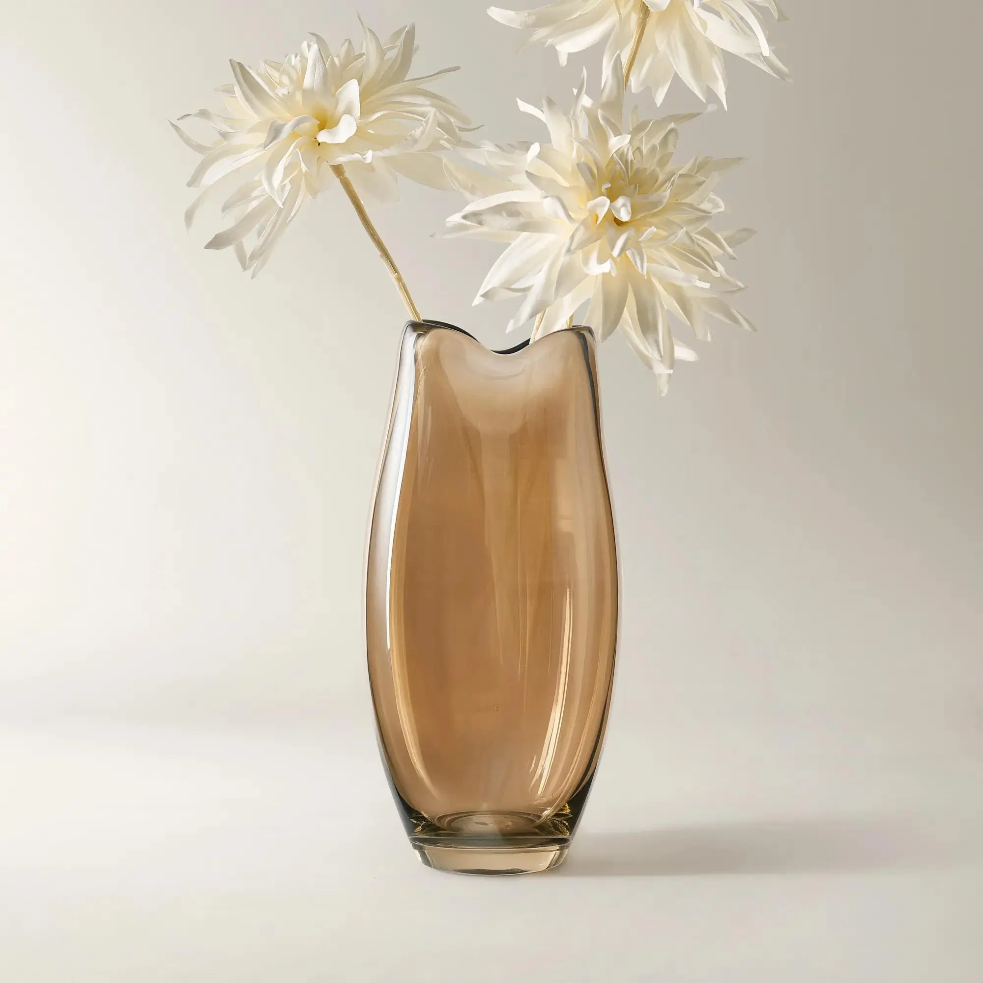 Z Gallerie Hand Blown Luminous Bronze 10-Inch Color Glass Flower Vase - Compact Decorative Vases, Home Supplies for Living Room Tabletop Stylish Decoration