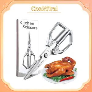 Multi-Function Kitchen Scissors, cooking Stainless Steel Kitchen Shears, Heavy Duty Poultry Shears, Hard Steel Shears Meat Scissors Dishwasher Safe, Multifunctional Household Scissors Suitable for Kitchen and Daily Use, Christmas and New Year Gifts