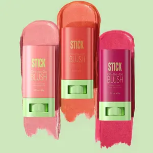 Long-lasting Blush Stick, Lightweight Moisture 1 Box Multifunctional Blush for Cheeks, Lips, Eyes, Waterproof Glow Blush Stick, Natural Look Blush for Daily Makeup, Red Rouge Cosmetics, Face Tint Lip Tint, Beauty Products