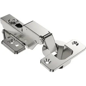 10 Pack 95 Inset Frameless Soft Close Cabinet Hinge, Euro Concealed, 45mm, Easy Mounting Base,  Adjustable, Slow Shut, Clip- Plate, Crash Prevention Cupboard Heavy Door Replacement