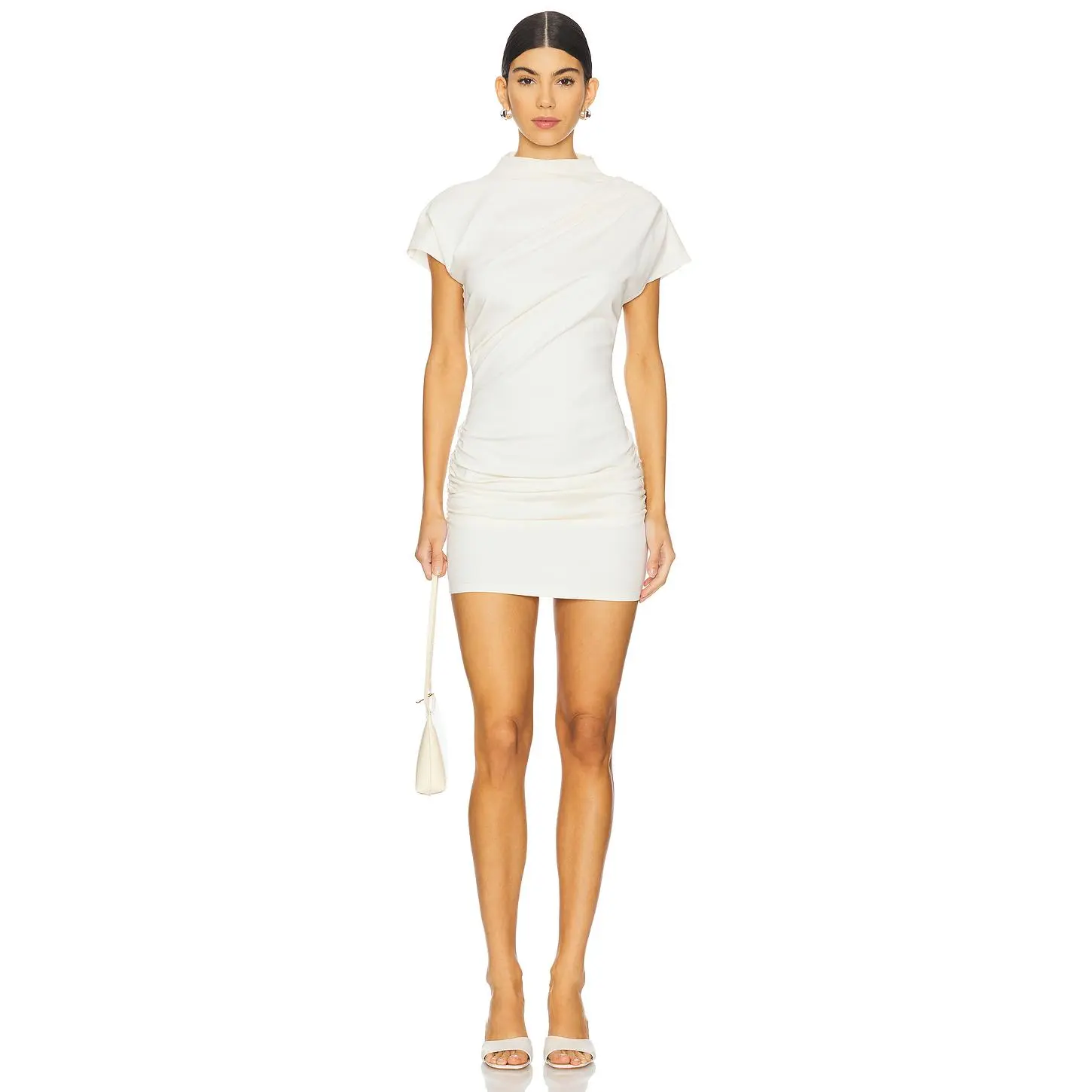 Line & Dot x REVOLVE Archer Draped Mini Dress in Cream