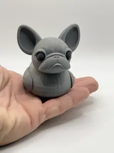French Bulldog Duck Figurine, 3D Printed Frenchie Duck, Dog Lover Gift, Jeep Ducking Cruise Duck, Desk Decor, Hard Plastic Collectible