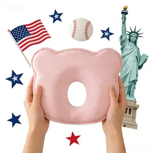 [Genuine Silicone]Baby Nap Pillow- Baby head shaper, Silicone Shaping Pillow for Correcting Head Shape & Preventing Sideways Sleeping- Comfortable Machine-Washable Head & Neck Support for Baby Travel & Outdoor Fun, dealsforyoudays