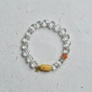 Clear Quartz 'Sugar Cube' Bracelet