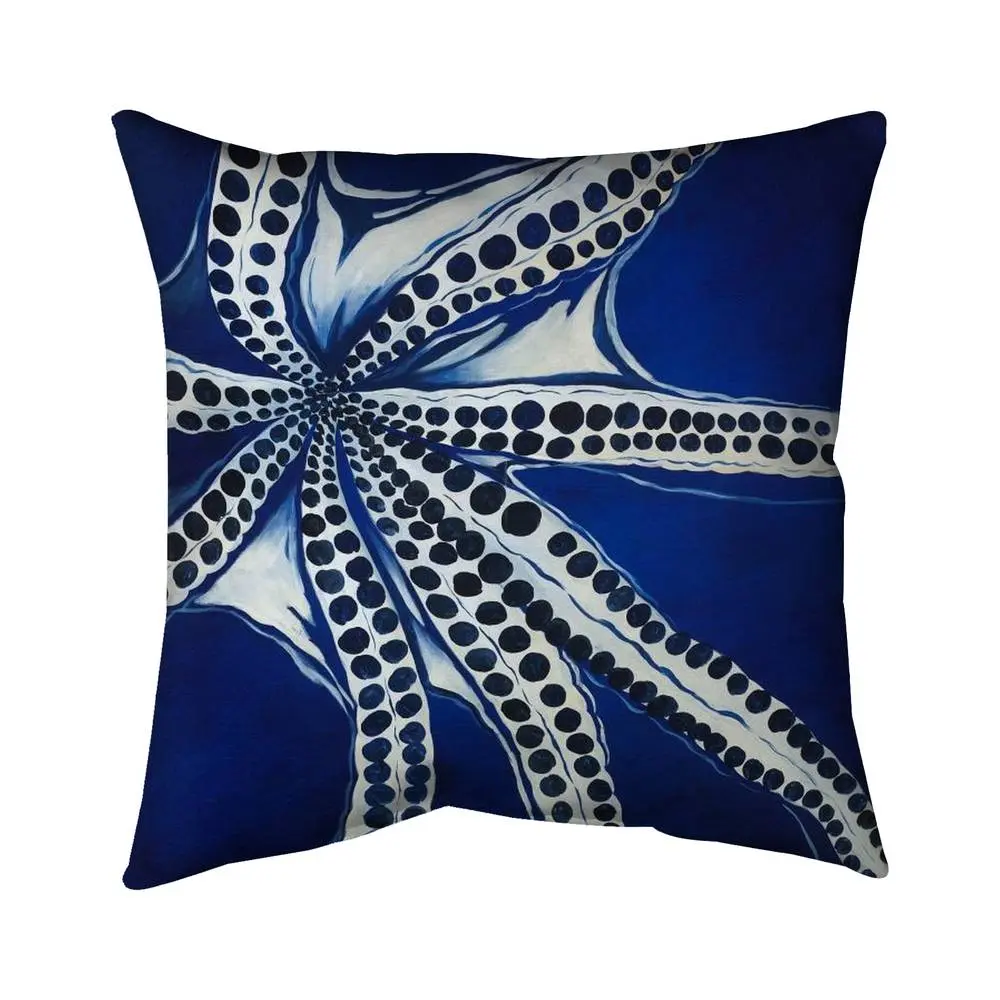 Begin Home Decor 5541-1616-AN337 16 x 16 in. Swimming Octopus Pillow - Bedroom Decor - Aquatic Animal Theme