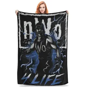 Hulk Hogan Wrestling Flannel Blanket Warm Throws for Kids Home Decor Bedspread Sofa Cover