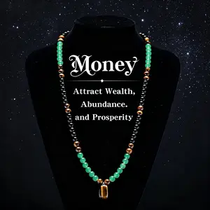 Natural Healing Crystal Pendant Necklace |   Green Aventurine Tiger Eye |   Necklaces for Men Women |   Mothers Day Gifts |   Gifts for Girlfriend |   Chain for Men