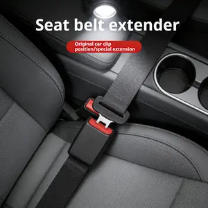 Universal Car Seat Belt Buckle Extender for Rear Seat Easy Grab Durable Auto Accessory Compatible with Most Vehicles