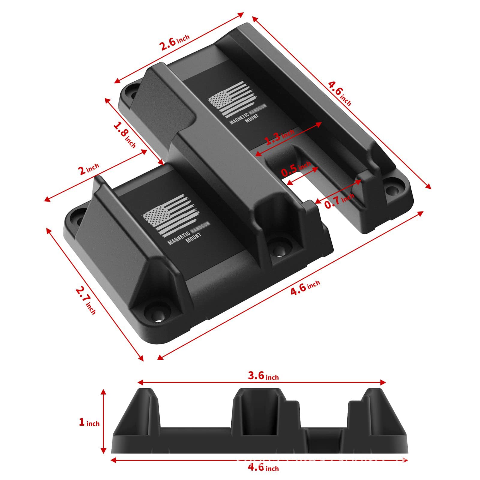 Gun Magnet Bracket Quick Draw GunMagnetic Pistol Holster Hidden Car Applicable to multiple scenarios Adjustable
