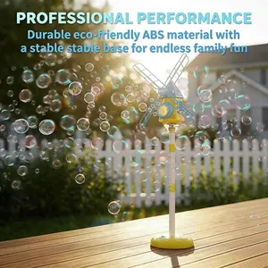 Automatic Bubble Machine, Unisex, Adjustable Windmill Design, Colorful Lights & Music, Indoor/outdoor Use, Gift Idea, Vertical Bubble Maker, Multifunction Bubble Maker