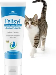 Felisyl L-Lysine Gel for Cats (5oz) – Supports Immune, Respiratory, and Eye Health. Eases Sneezing, Runny Nose, and Watery Eyes. Tasty Salmon Flavor - Made in The USA