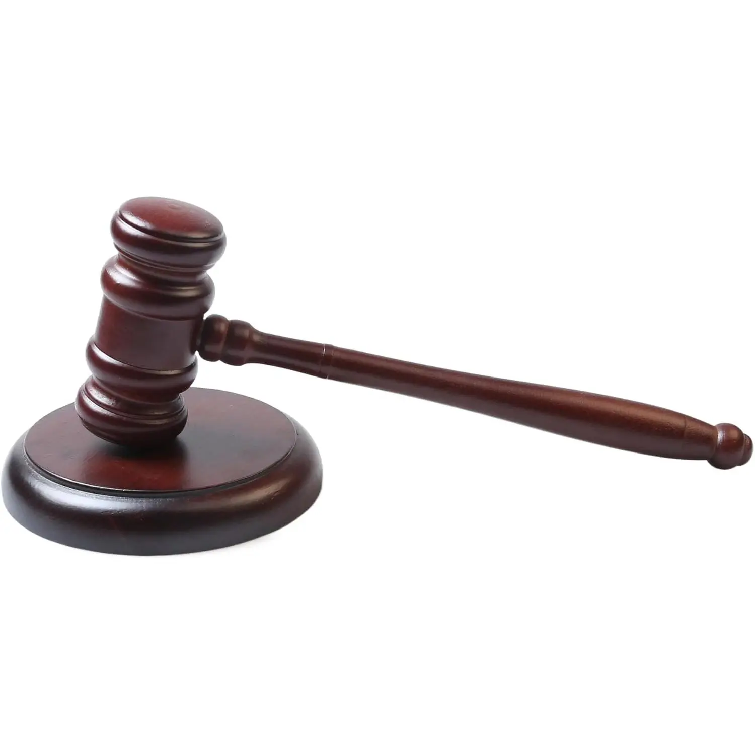 Handcrafted Wooden Judge Gavel and Sound Block 1 Set (17cm Long) – Courtroom, Ceremony Use for Club Presidents, Student Mock Trials
