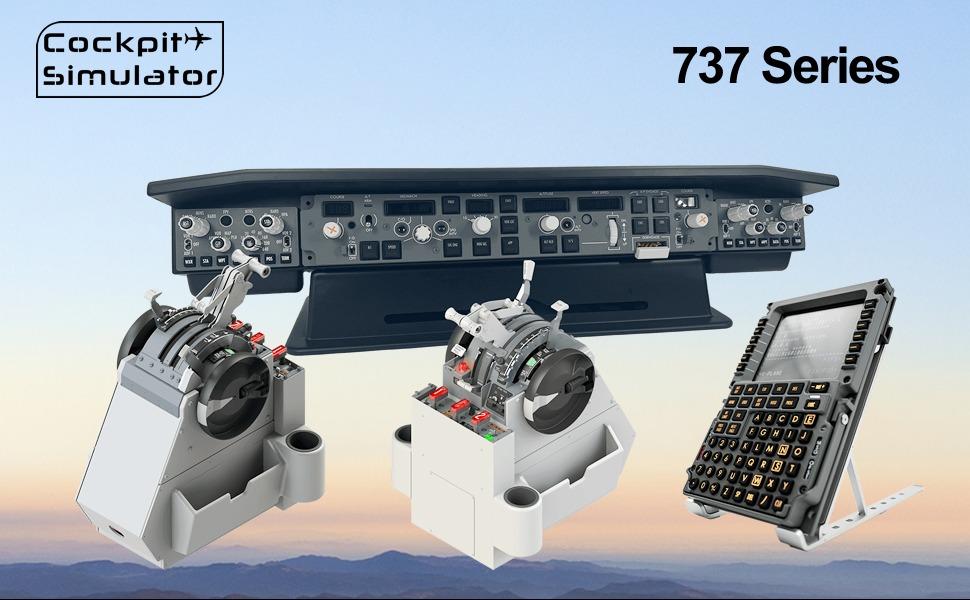 Cockpit Simulator 737M CDU Flight Simulator Control Display Unit – 1:1 CNC Aluminum Hardware, Real Silicone Keys, Full-Color Display, USB-C Plug-and-Play