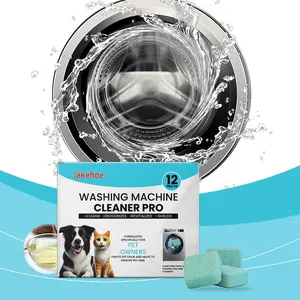 Jakehoe Washing Machine Cleaning Tablets for Cleaning Washing Machine Tub Household Drum and Pulsator Cleaning Stain Removal Descaling