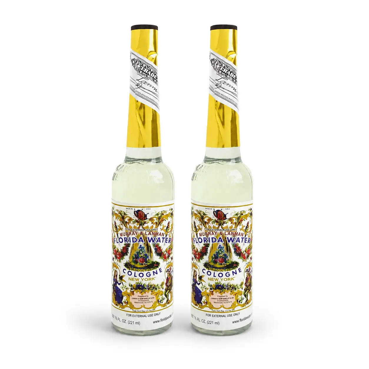 Florida Water Cologne 2-Pack 7.5 oz – Murray & Lanman Agua de Florida Unisex Floral Lemon Aftershave