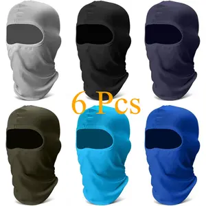 6/9 Pack Thin Balaclava Face Mask, Full Face Mask, Neck Gaiter Full Head Mask, Ski Masks for Men Women Riding, Windproof Face Covering for Outdoor Sports(Not cold proof）