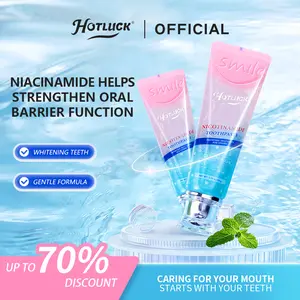 Hotluck Niacinamide Toothpaste | Whiter Smile in 7 Days | Cavity Defense | Lemon Mint | Family-Friendly | 3.53 oz