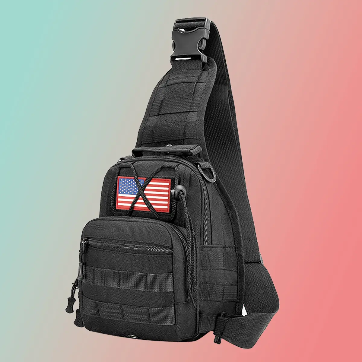 Camo Sling Bag,Springtok Multi-function Shoulder Bag,Fashionable Oxford Fabric Zipper Chest Bag,Unisex,Suitable for Daily Use,Boom Bag,Forest Bags,Che