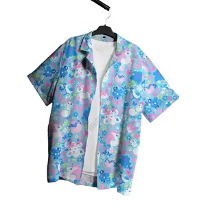 Sylveon Button Up Hawaiian Shirt for Men Women Birthday Bachelor Party Gift Summer Gift
