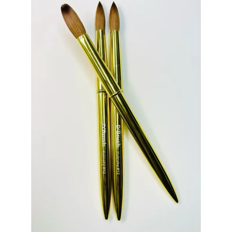 Acrylic Gold Brush #12 – 1PC | Kolinsky Acrylic Brush
